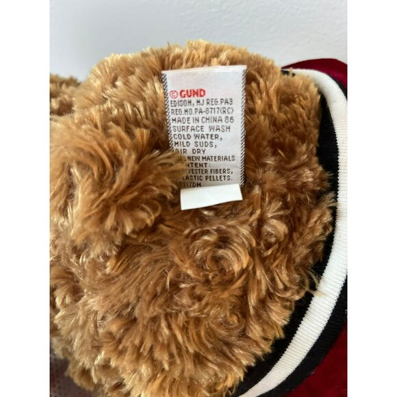 Gund Bloomingdale's Little Brown Bear Red White Varsity Jacket Plush Stuffed '17 - Picture 6 of 11